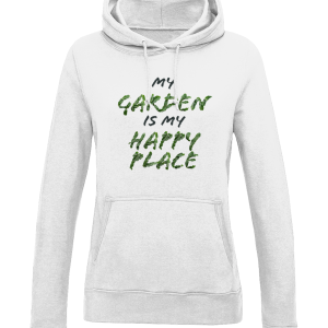 "My Garden Is My Happy Place" College Girl Hoodie