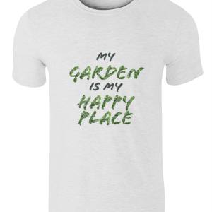 "My Garden Is My Happy Place" SoftStyle® Ringspun T-Shirt