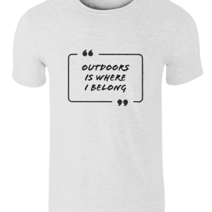 "Outdoors Is Where I Belong" SoftStyle® Ringspun T-Shirt