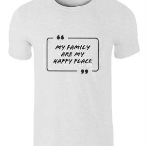 "My Family Are My Happy Place" SoftStyle® Ringspun T-Shirt